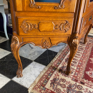 Antique Oak Display Cabinet