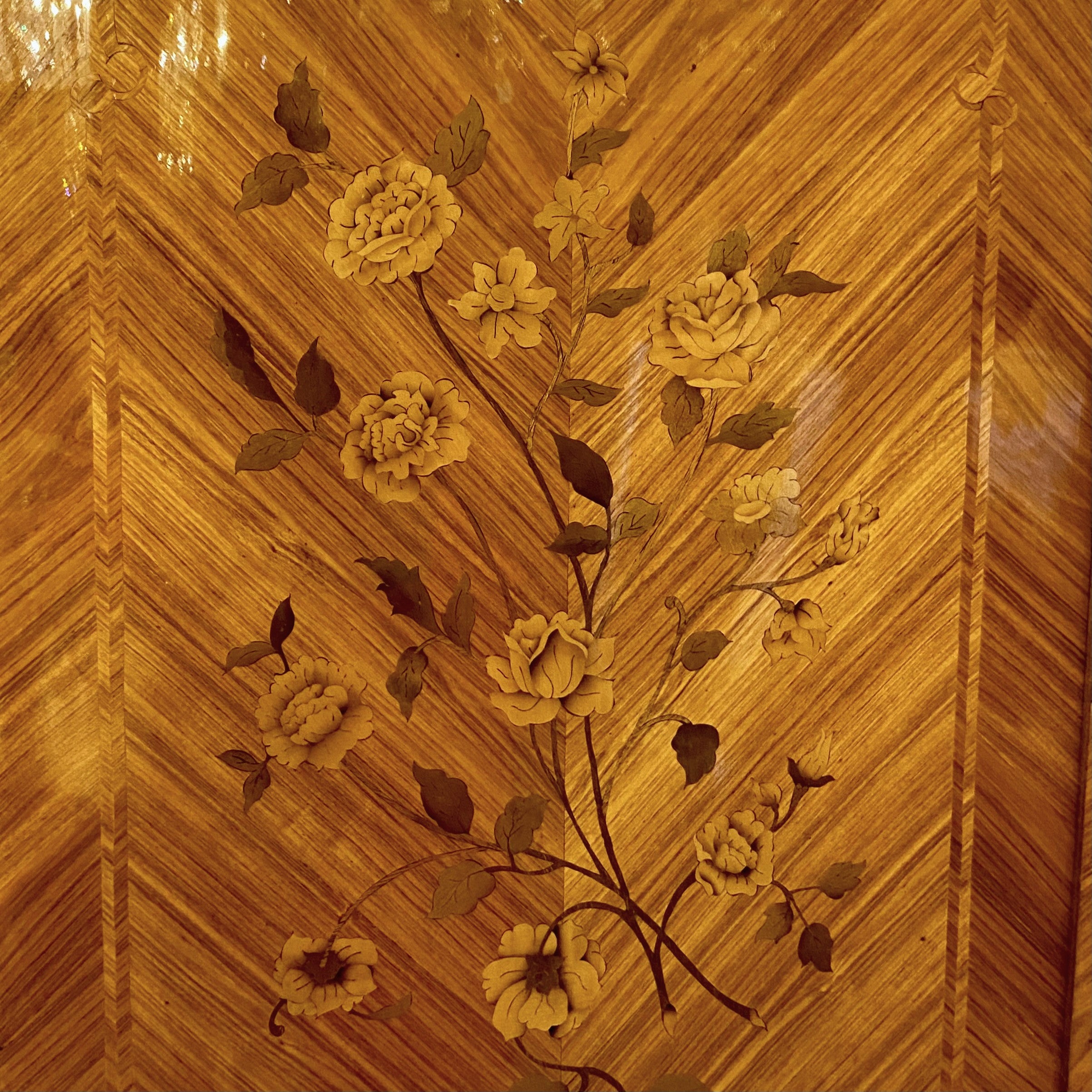 Gorgeous! Antique Highly Polished Rosewood Inlaid Cabinet