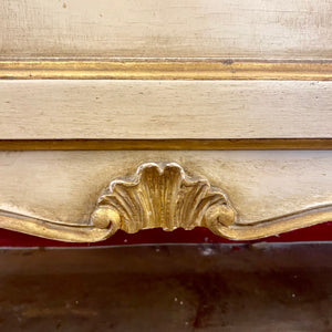 Antique Gilt French Display Cabinet with Hand Painted Detail