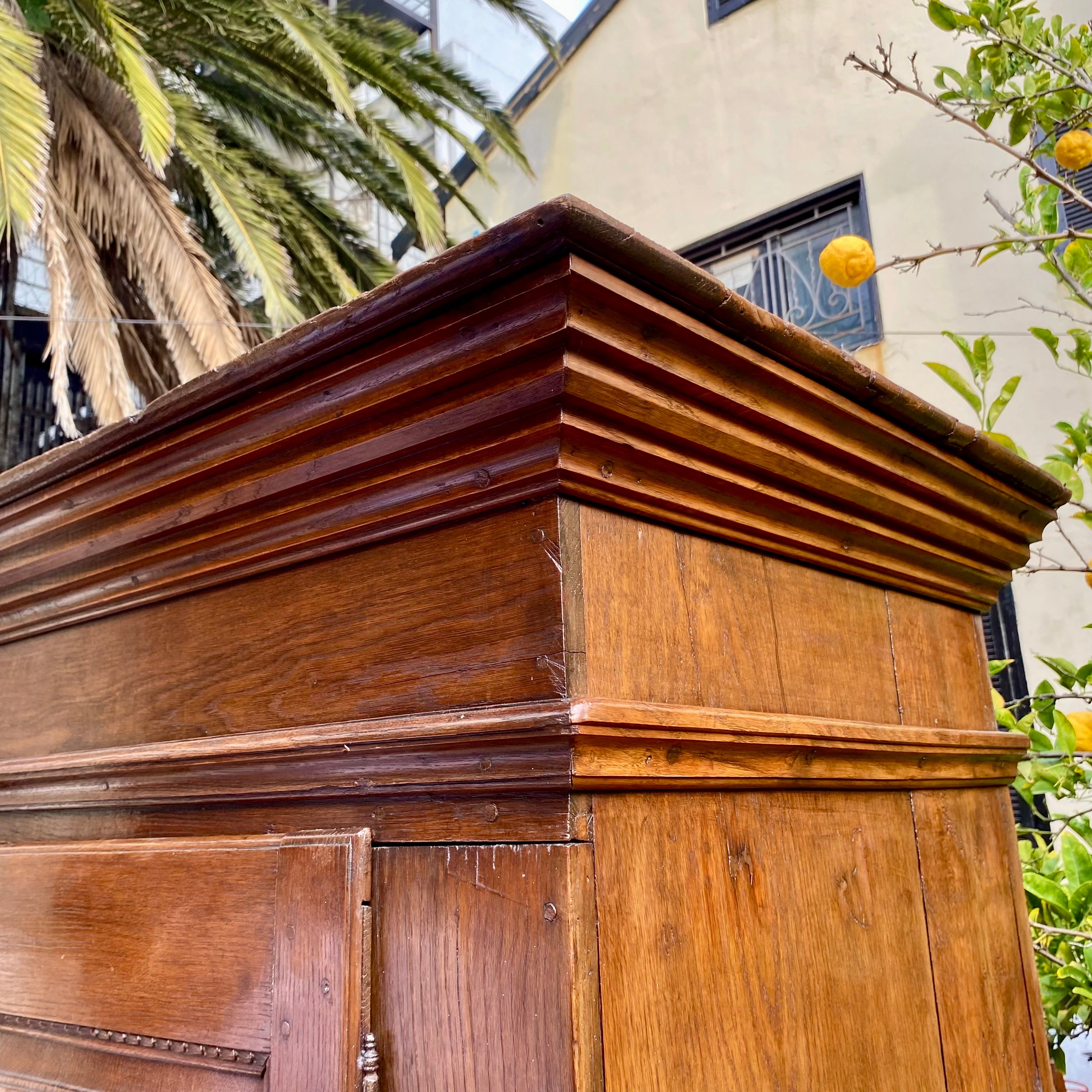 Large and Heavy Antique Oak Cabinet