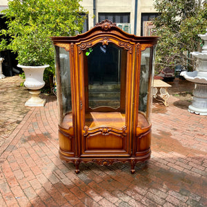 Beautiful Antique Walnut Display Cabinet