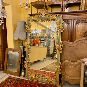 Antique French Mirror with Gold Carved Detail