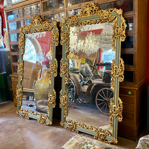 Antique French Mirror with Gold Carved Detail