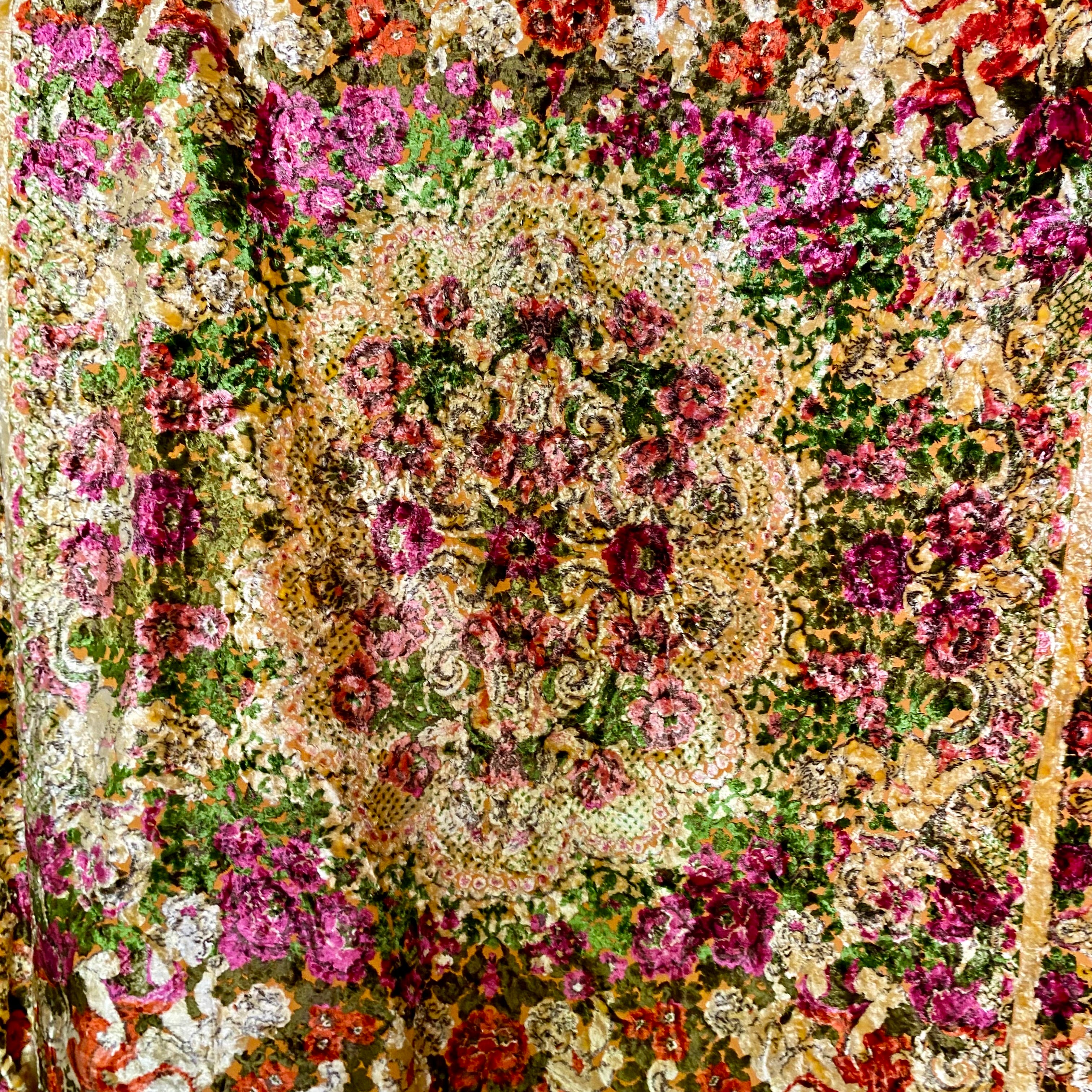 Pretty Vintage Floral Tapestry