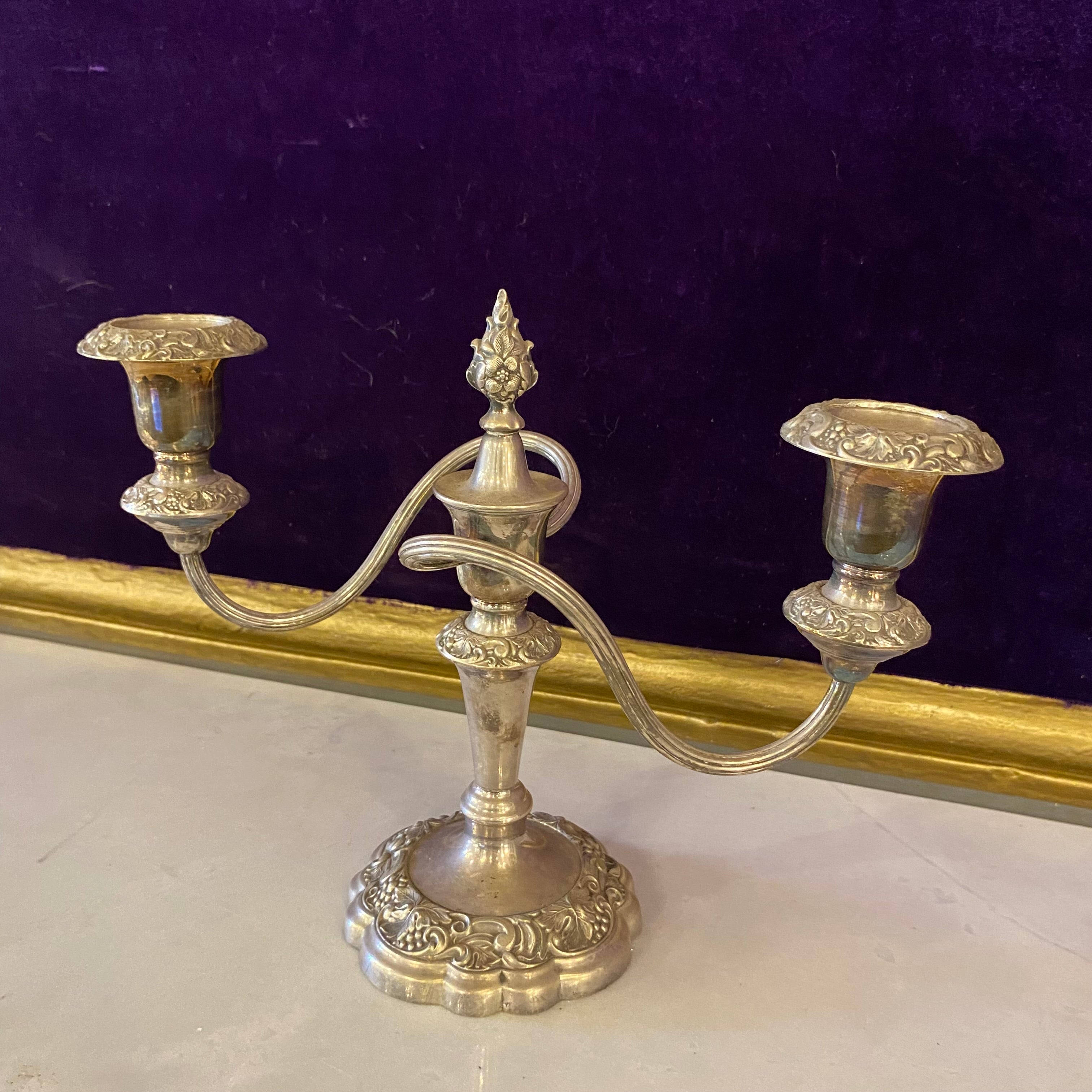 An Antique Silver Plated Candelabra - SOLD