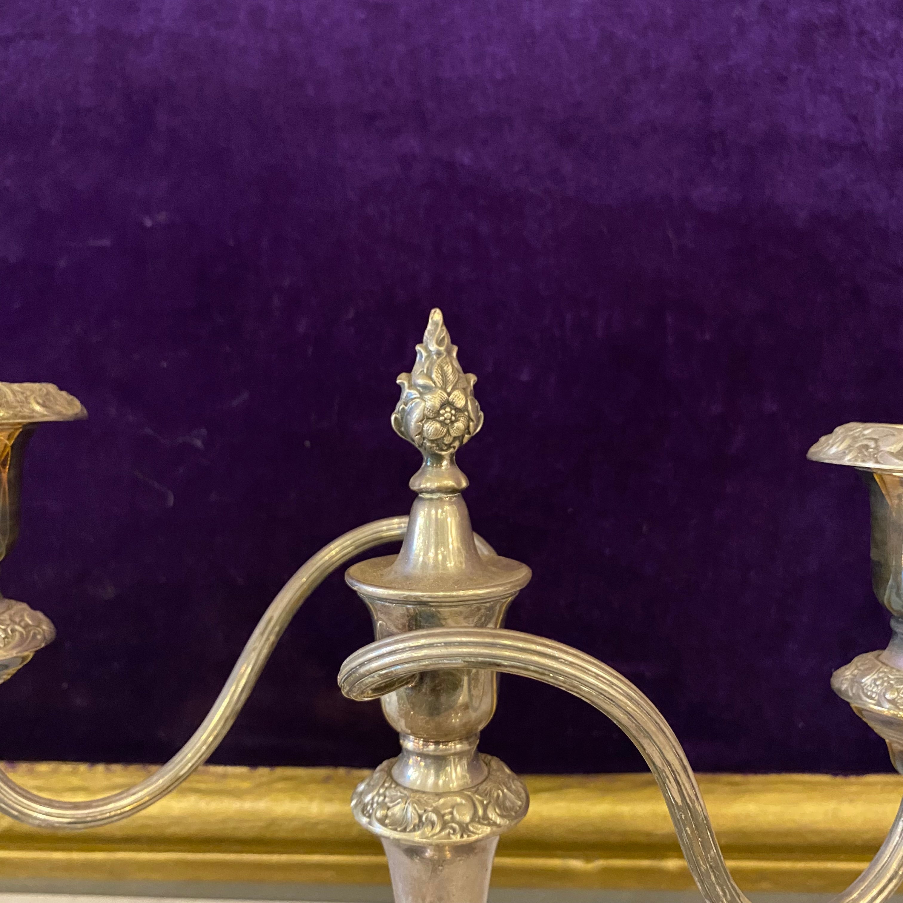 An Antique Silver Plated Candelabra - SOLD