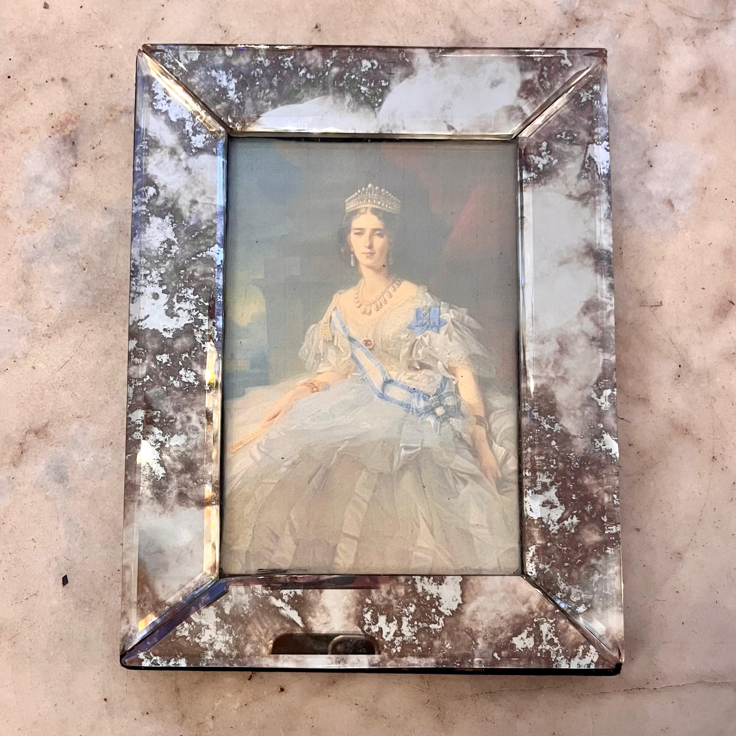 Aged Mirror Photo Frame