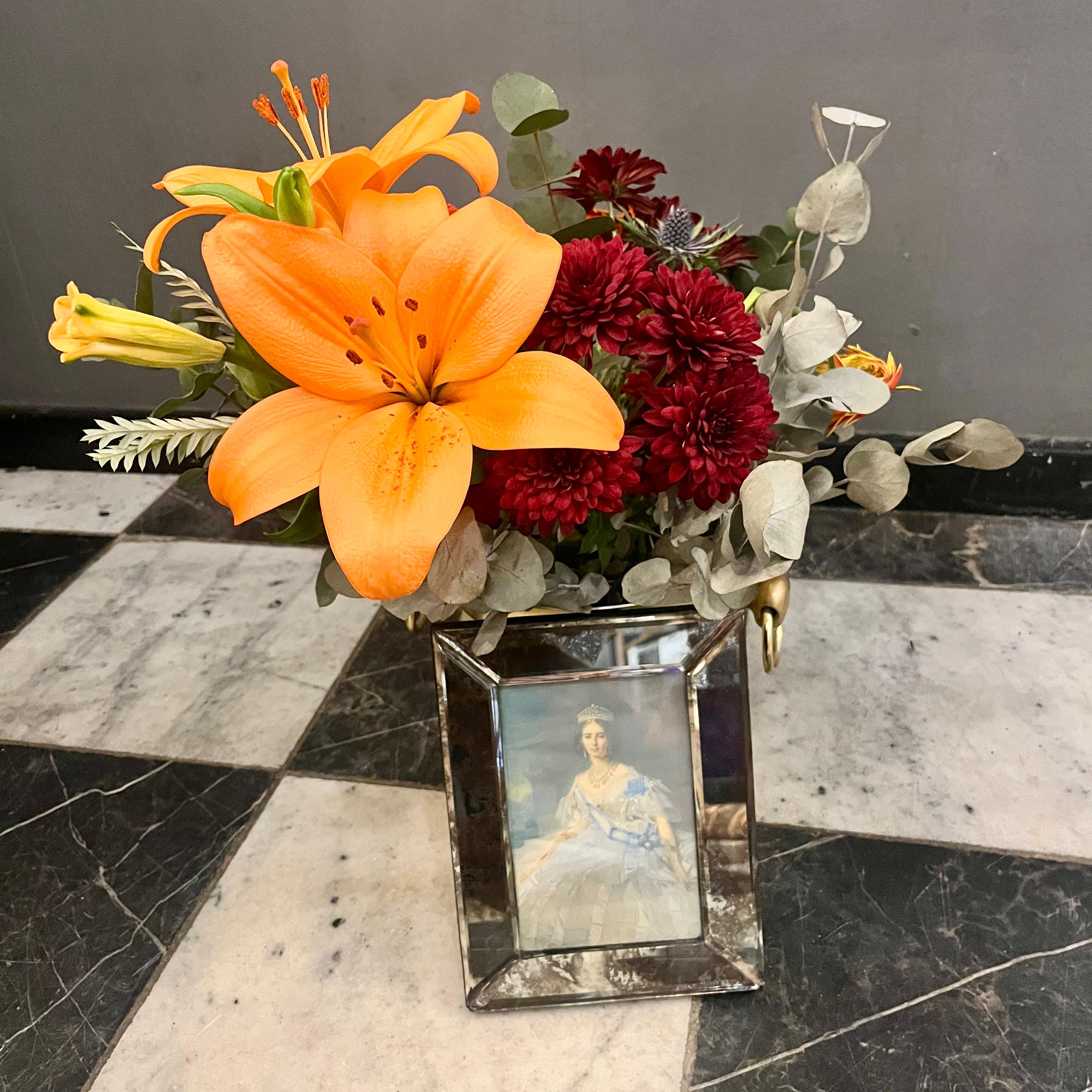 Aged Mirror Photo Frame