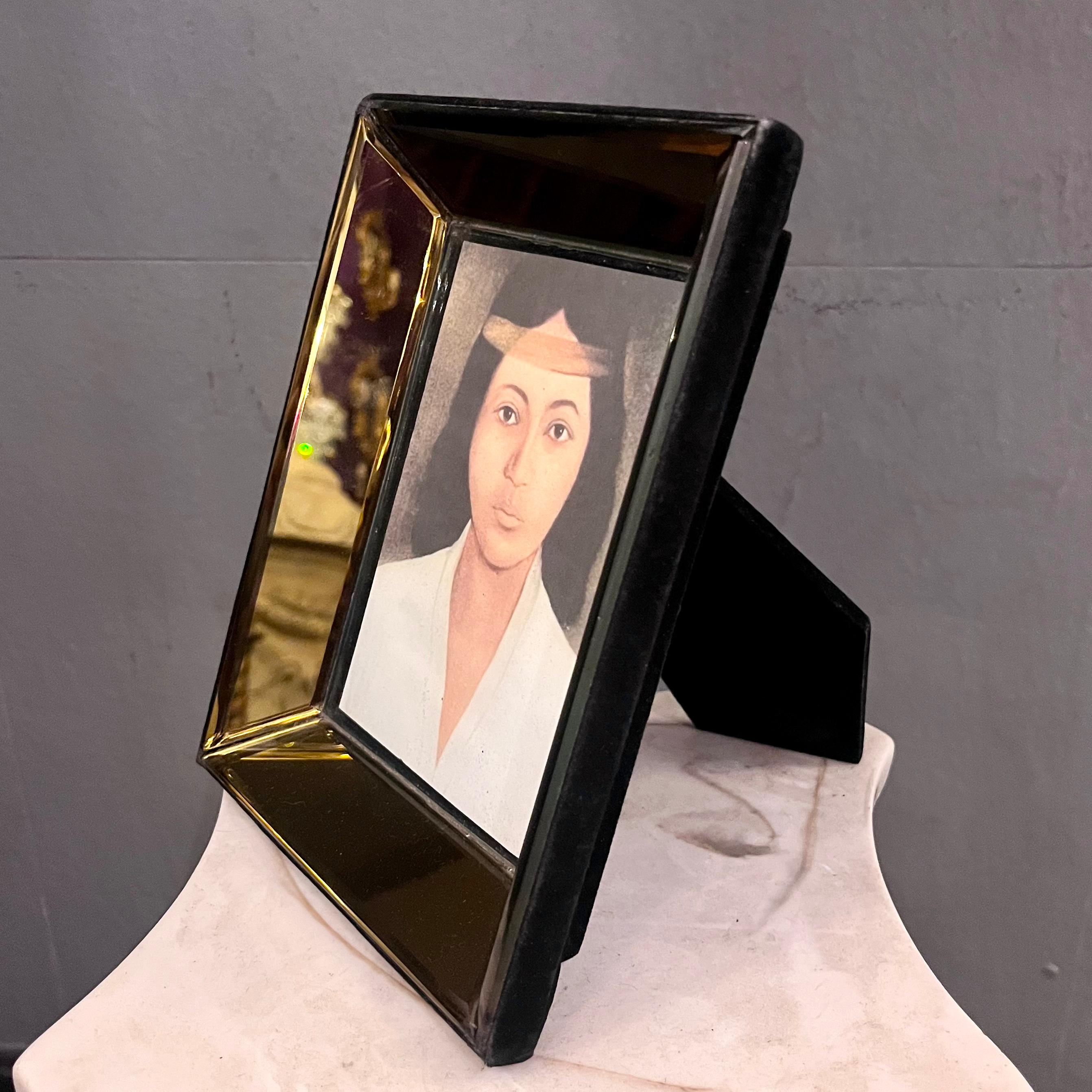 Faceted Gold Mirror Edge Photo Frame