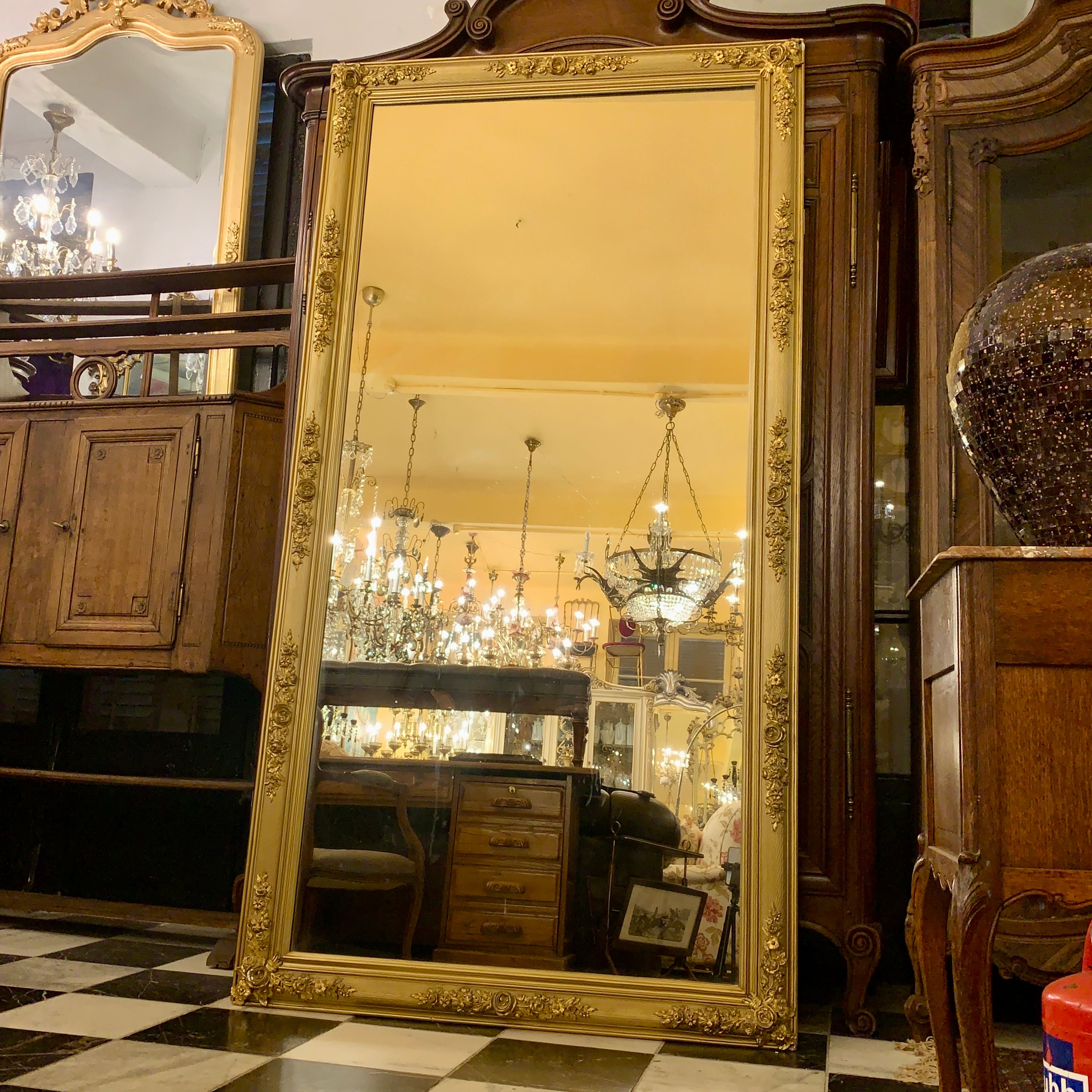 Gorgeous Gilt Gold Antique Mirror - SOLD