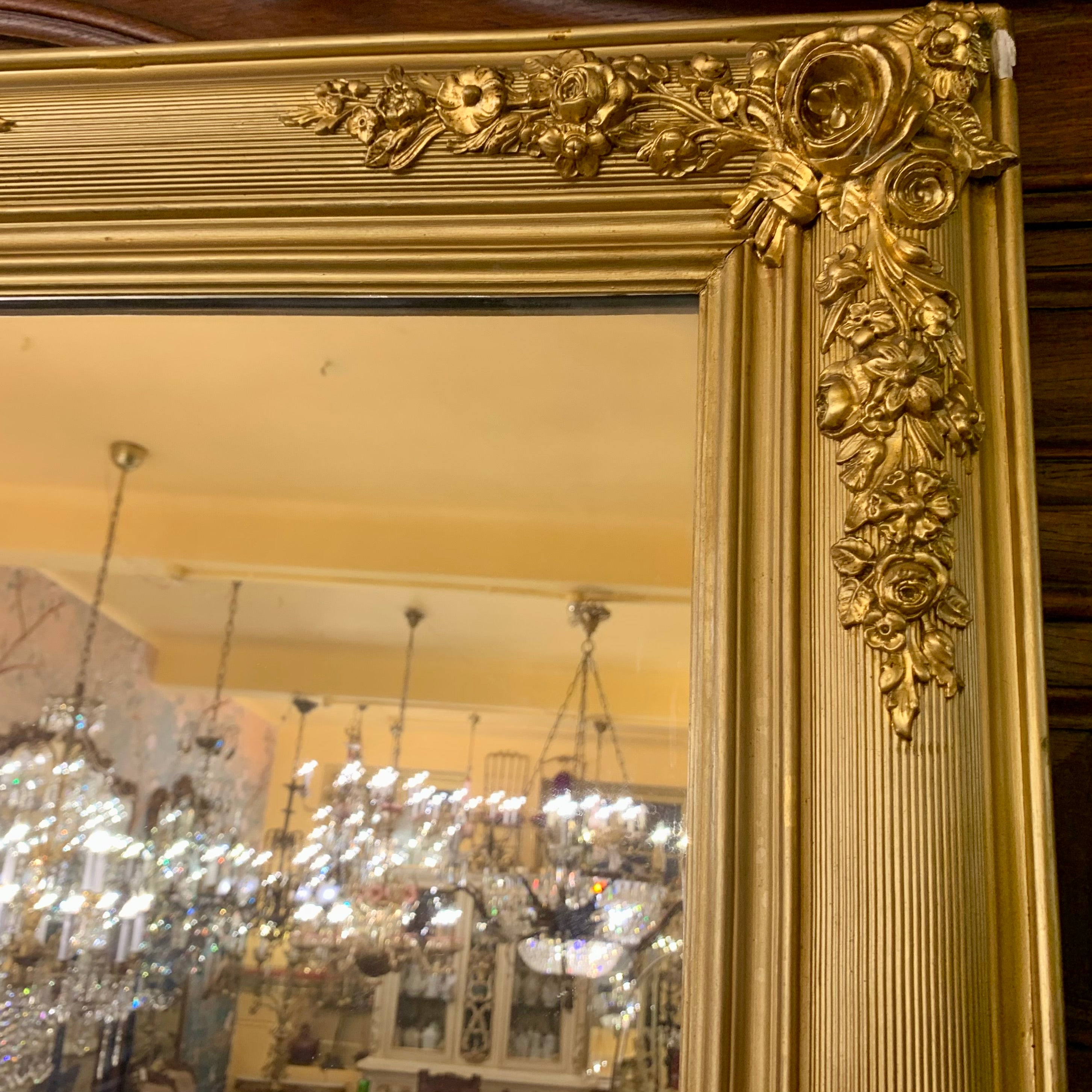 Gorgeous Gilt Gold Antique Mirror - SOLD