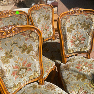 Beautiful Antique Walnut Set of Six Dining Chairs