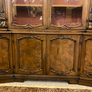 Very Large and Impressive Flame Mahogany Display Cabinet