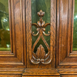 Antique French Oak Display Cabinet