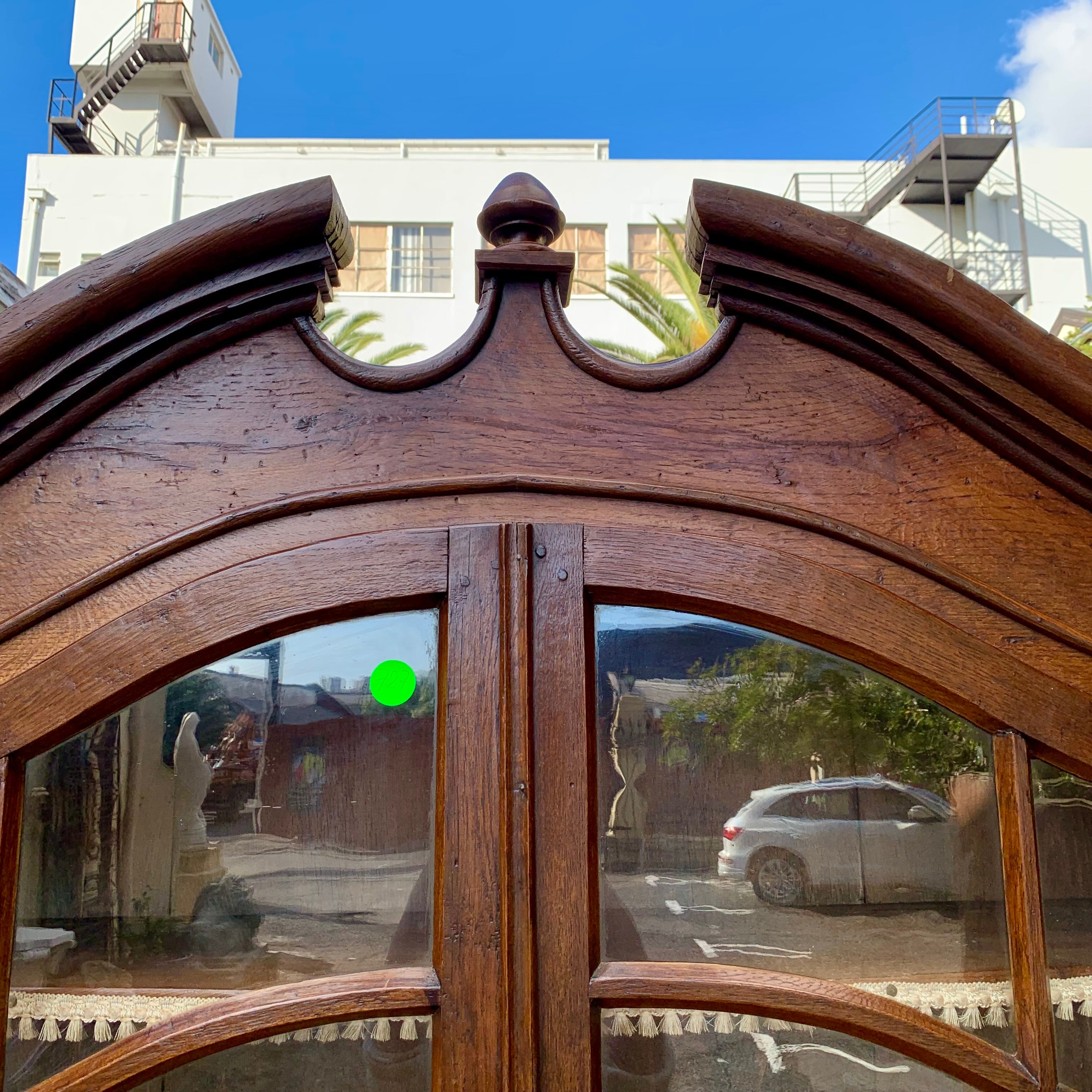 Large Oak Display Cabinet