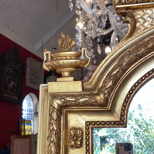 Large Antique Gilt Wood Mirror