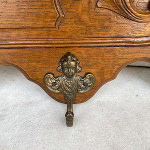 Antique French Oak Coat Rack - SOLD