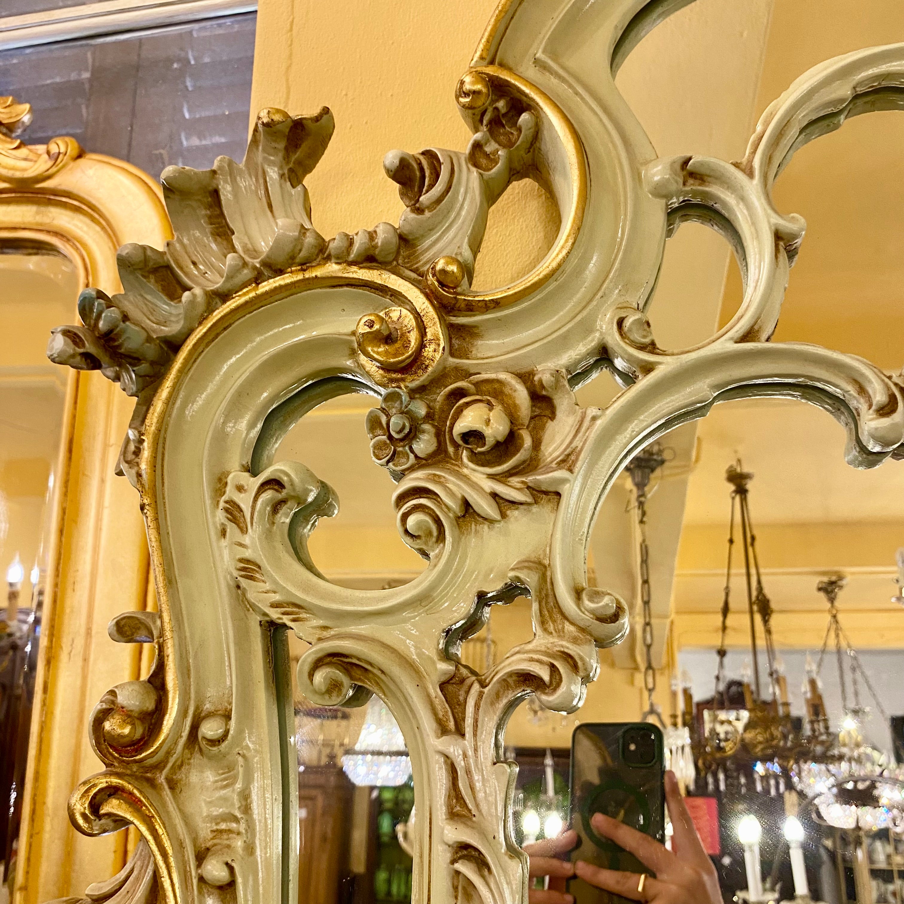 Beautiful Antique Italian Gilt Dresser and Mirror Console