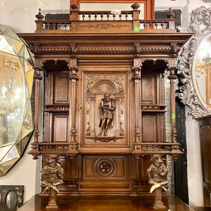 Antique Dark French Oak Cabinets