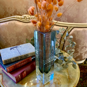 Beautiful Square Art Deco Glass Vase