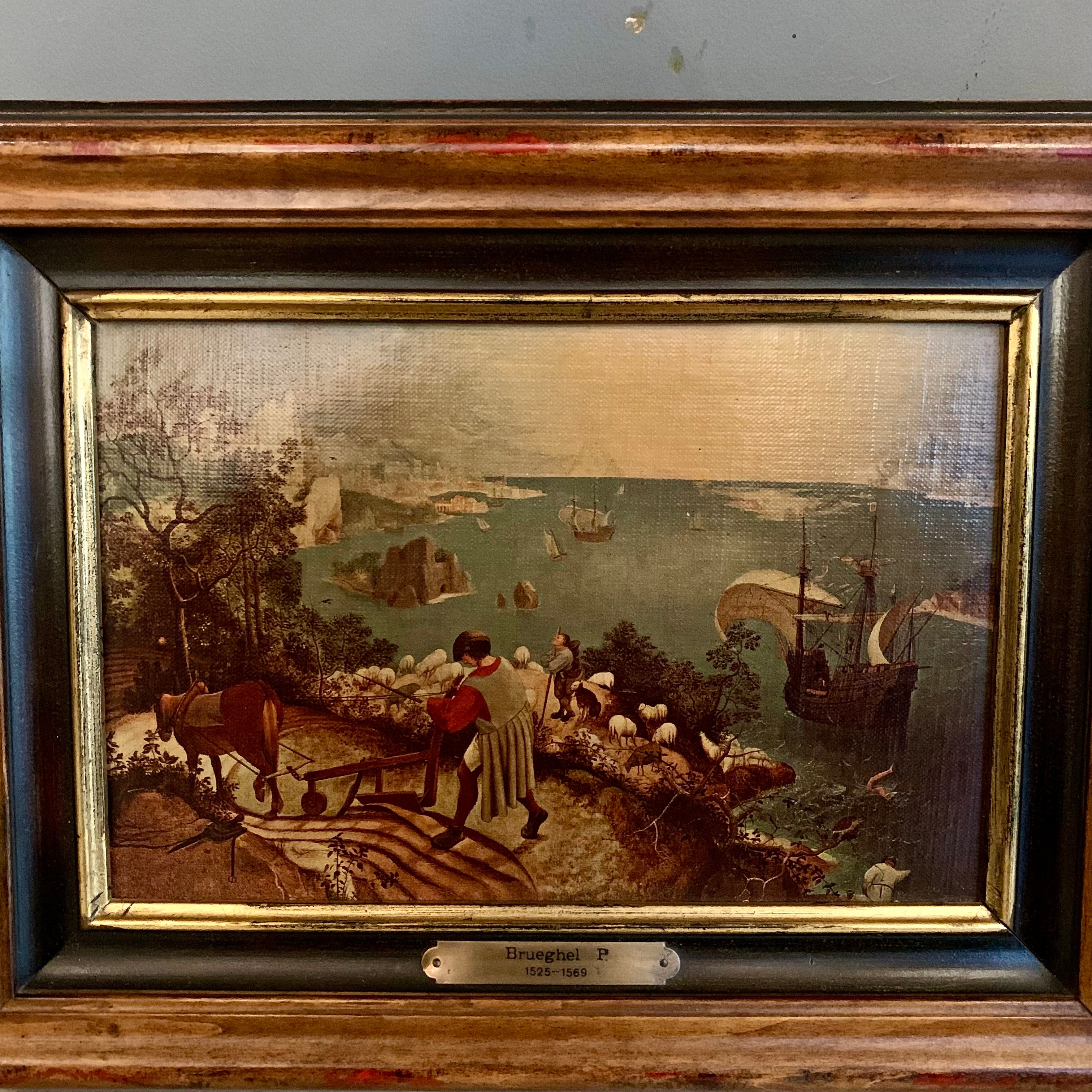 Antique Artworks in Gilt Frame - SOLD