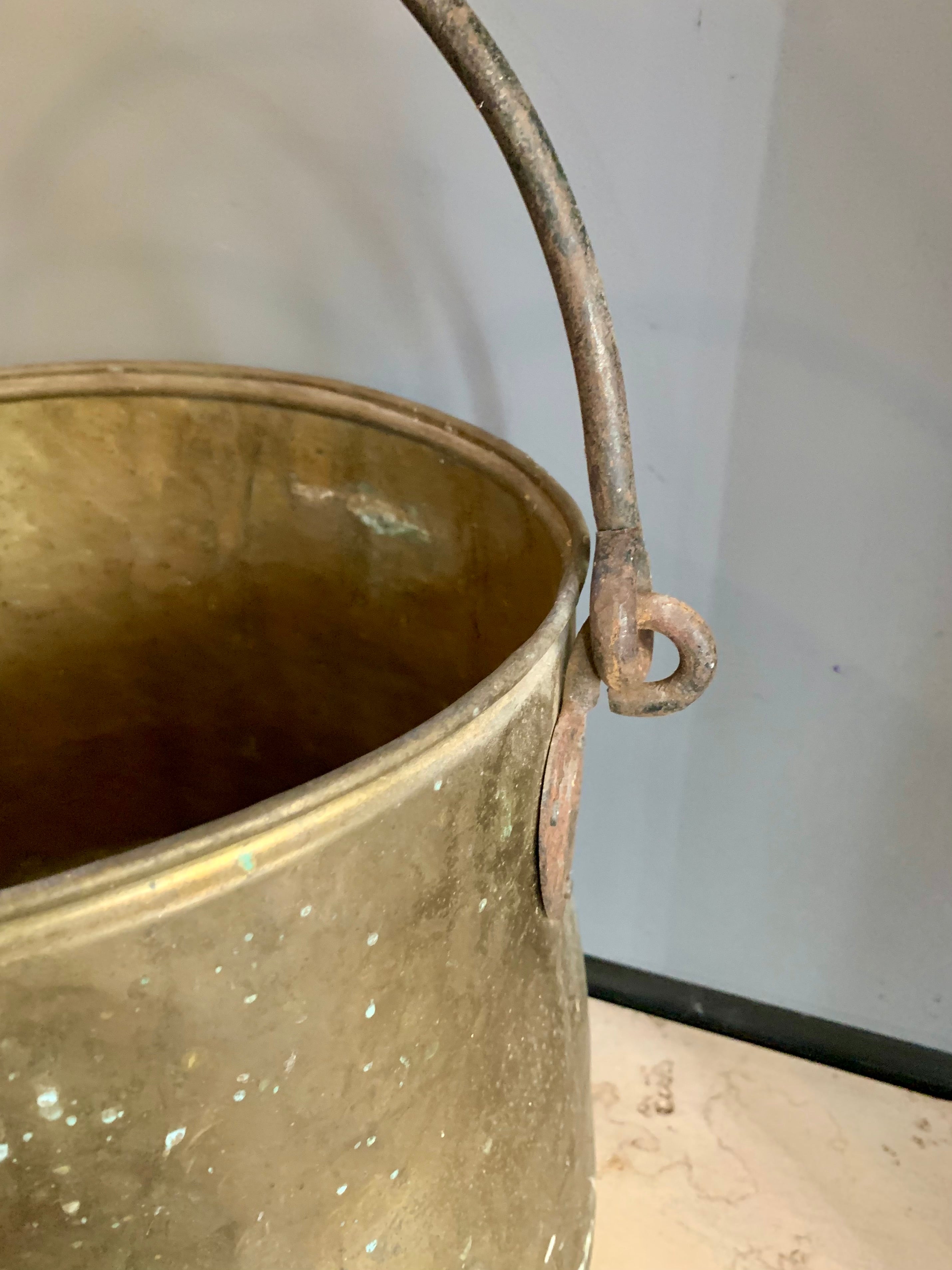 Antique Brass Jam Pot