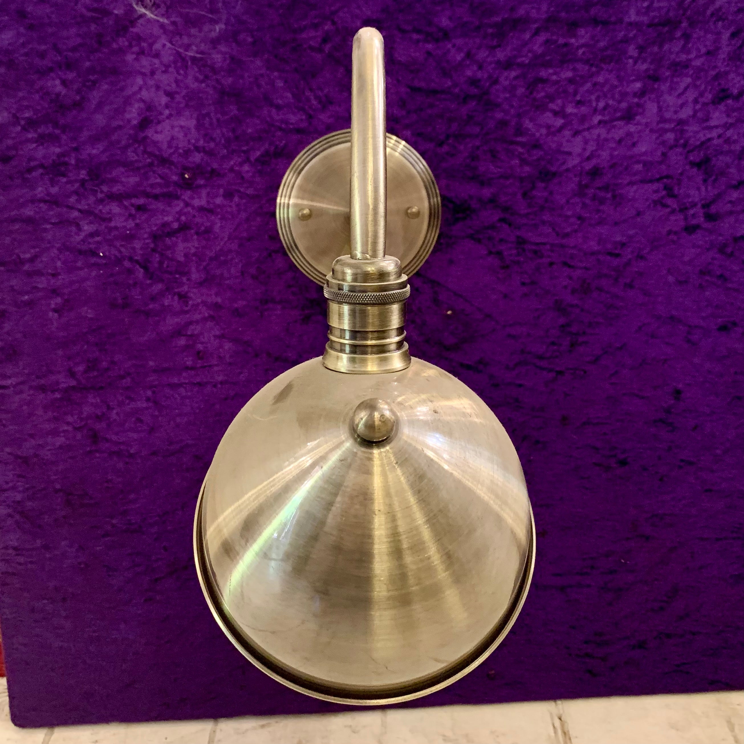 Polished Nickel Wall Lamp Sconce - SOLD