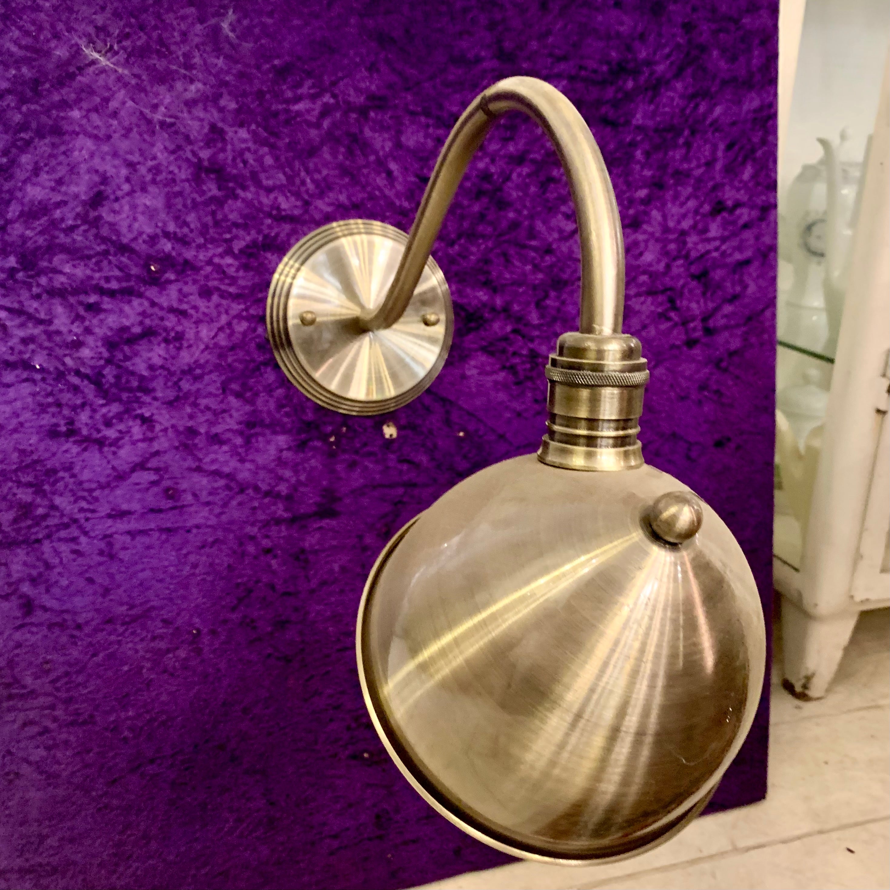 Polished Nickel Wall Lamp Sconce - SOLD