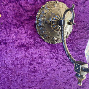 Brass Wall Sconce with Spear Crystals