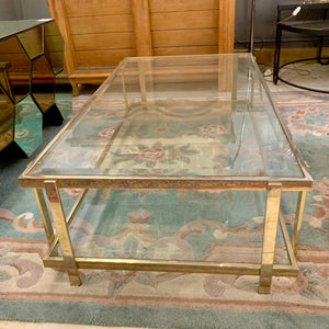 Vintage 9 Carat Gold Plated Coffee Table