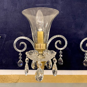 A Pair of Trumpet Glass Sconces - SOLD