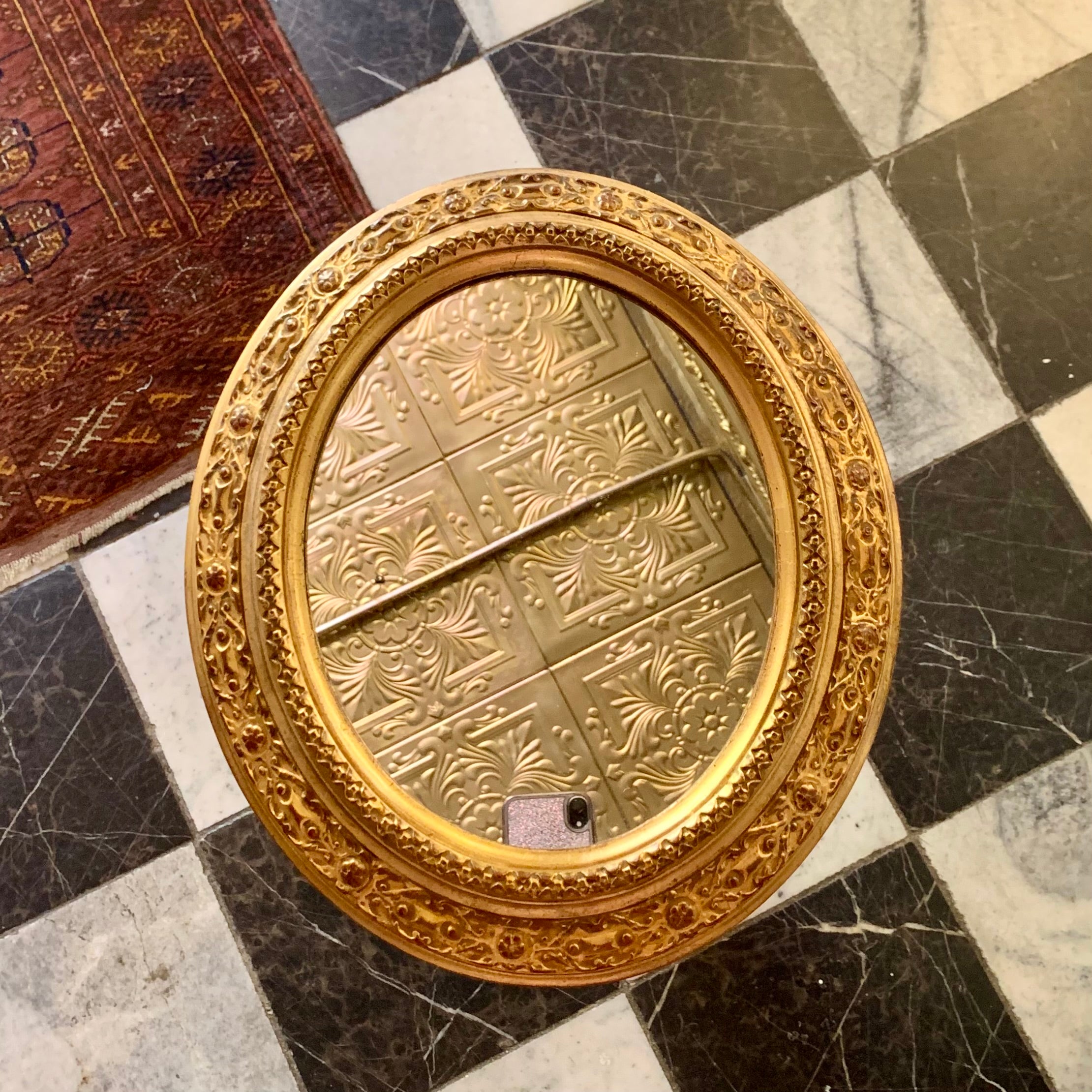 Pretty Antique Gilt Gold Mirror