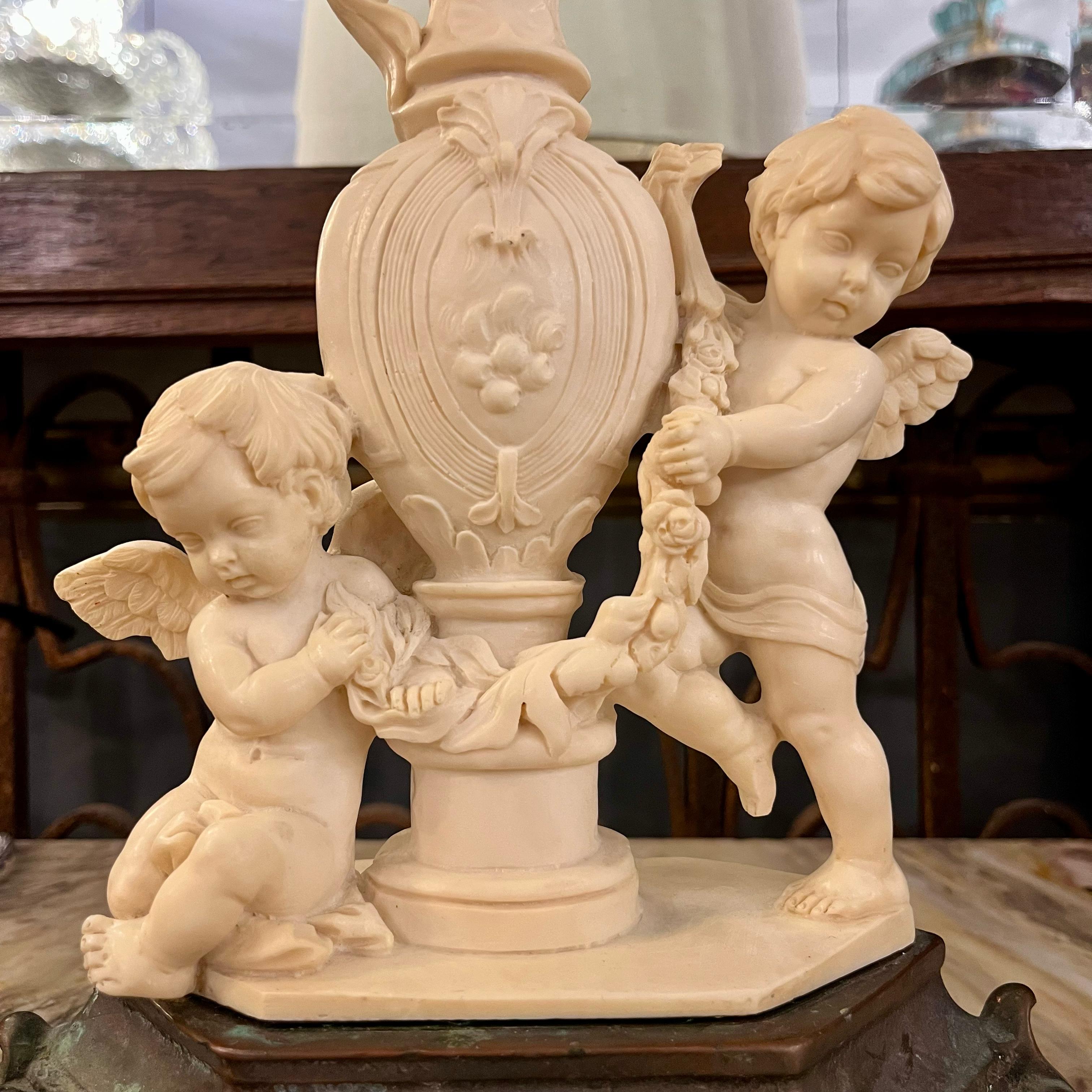 Neoclassical Style Table Lamp with Cherubs - SOLD