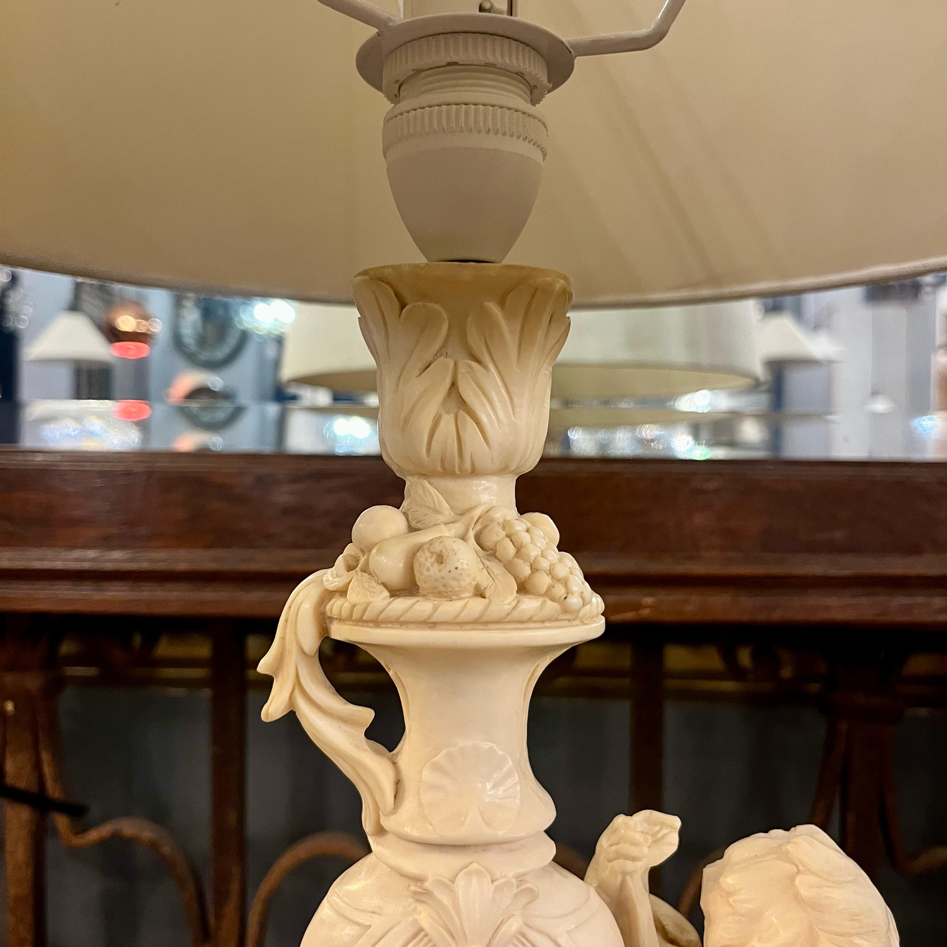 Neoclassical Style Table Lamp with Cherubs - SOLD