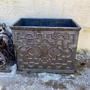 Aged Rectangular Cast Iron Planter - SOLD