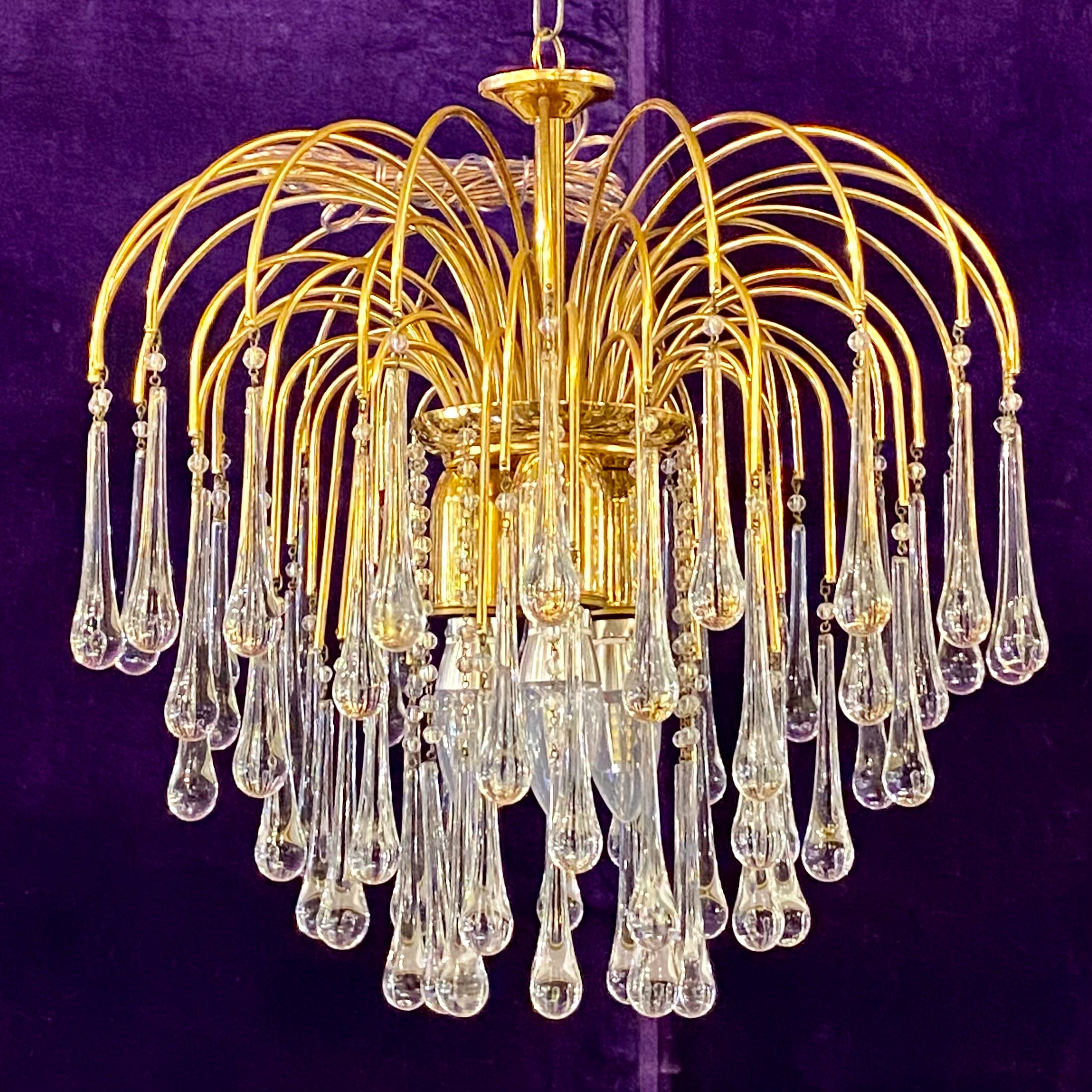 Stunning 1960's Chandelier Attributed to Venini