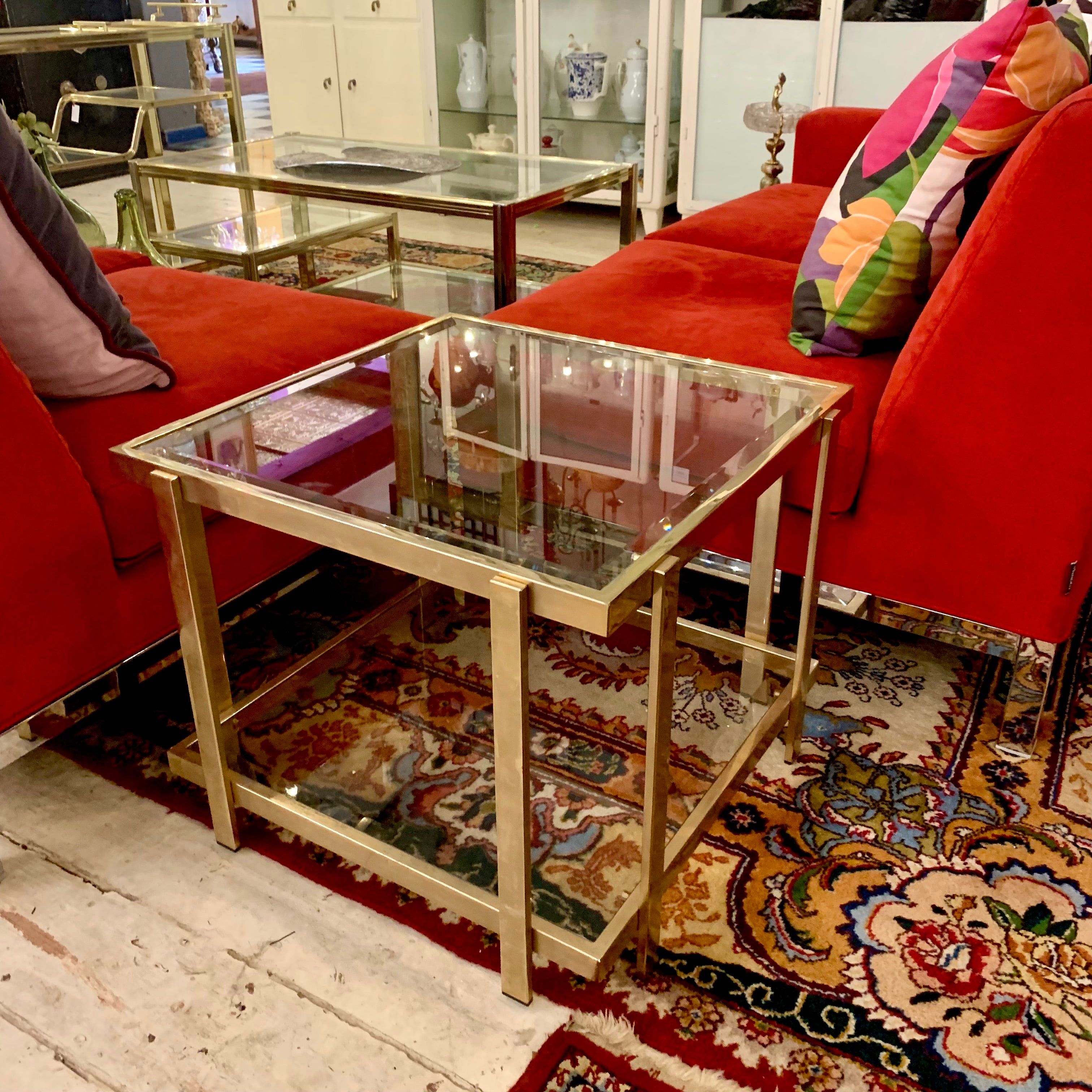 Stunning Vintage 9 Carat Gold Plated Side Table