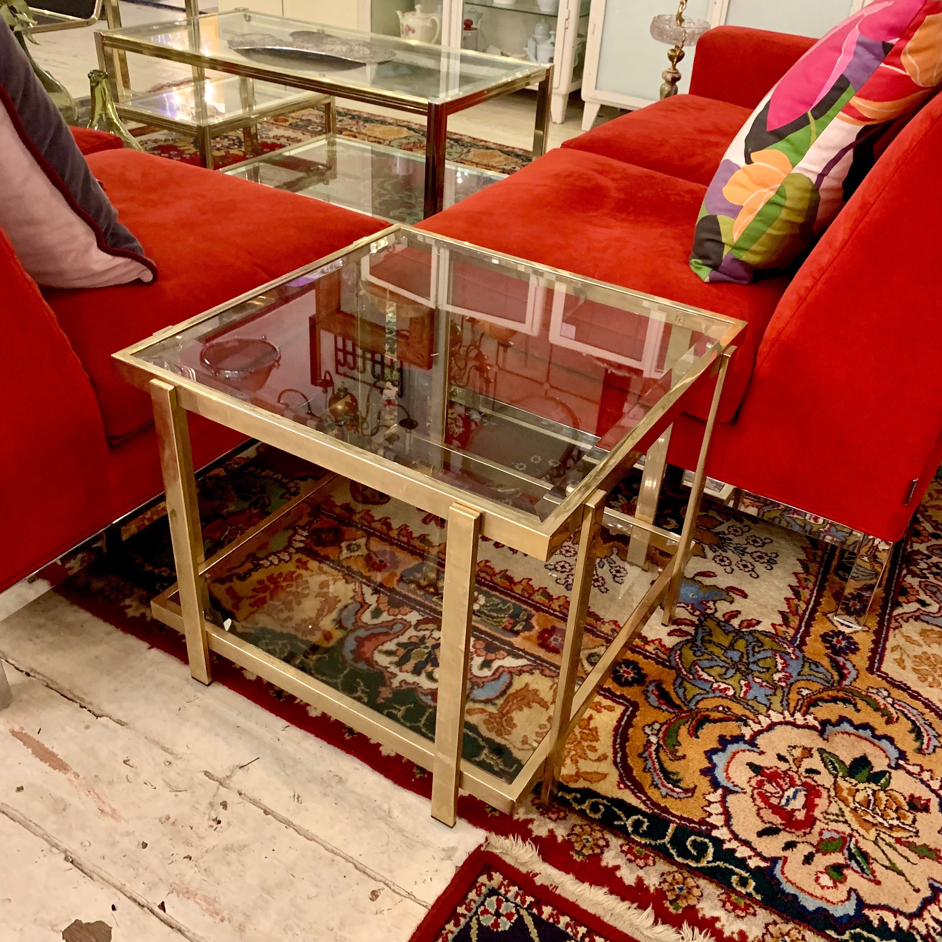 Stunning Vintage 9 Carat Gold Plated Side Table