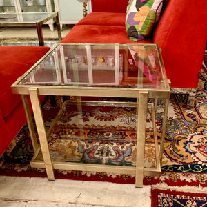 Stunning Vintage 9 Carat Gold Plated Side Table