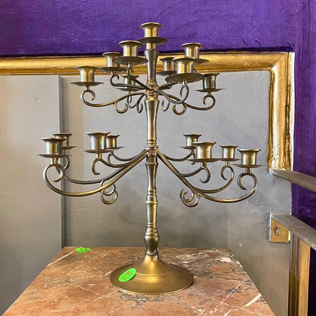 Smaller Antique Brass Candelabra - SOLD