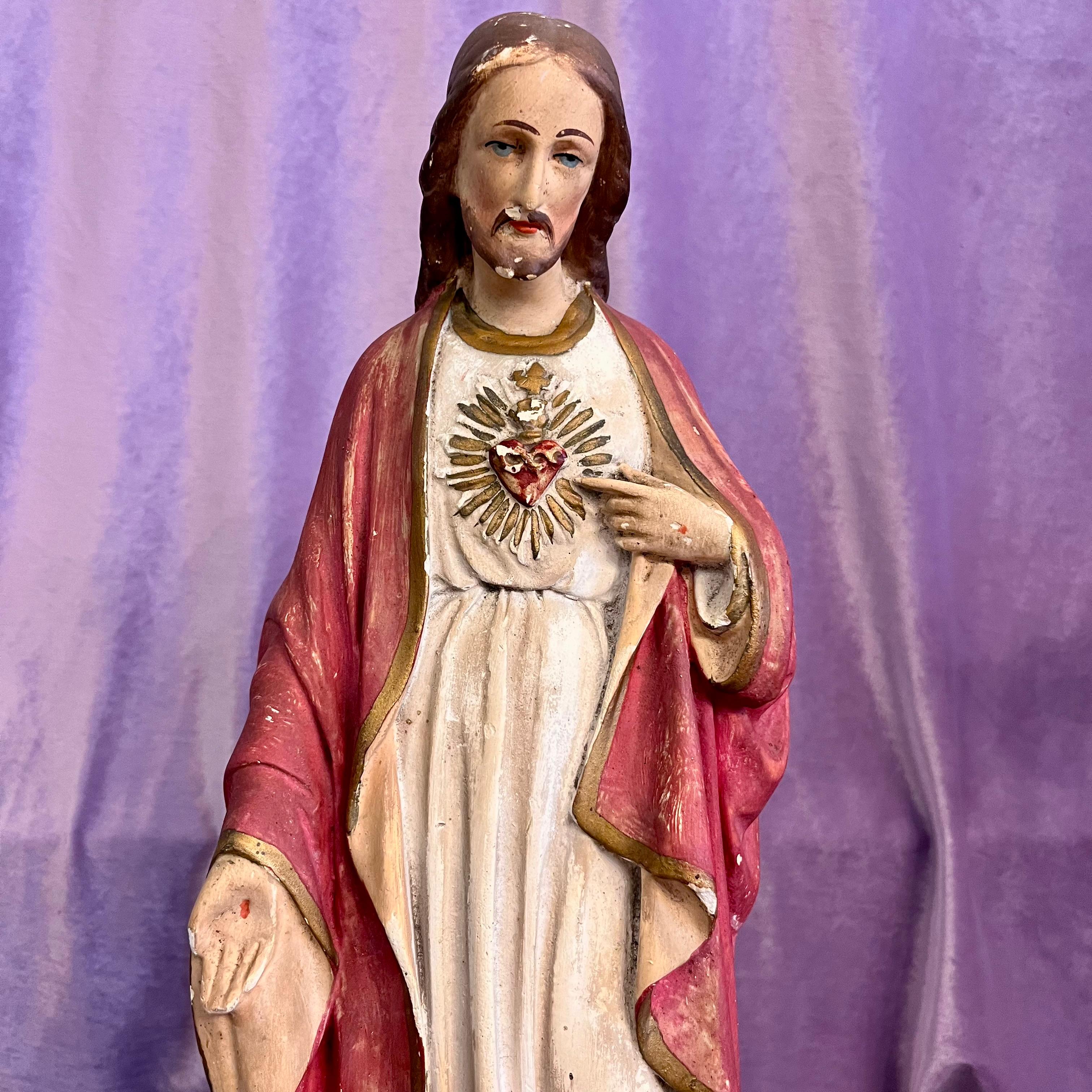 Hand-Painted Sacred Heart of Jesus