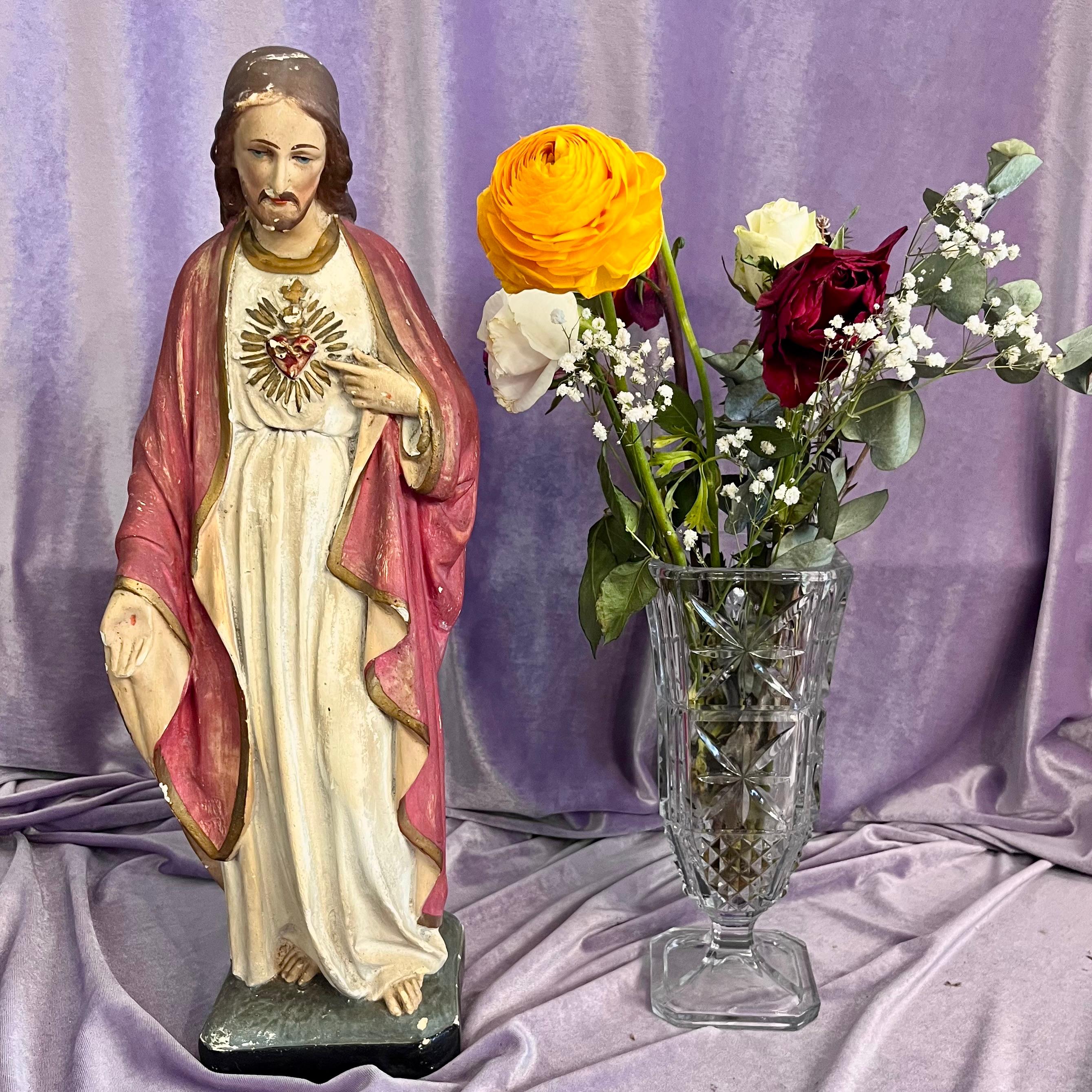 Hand-Painted Sacred Heart of Jesus