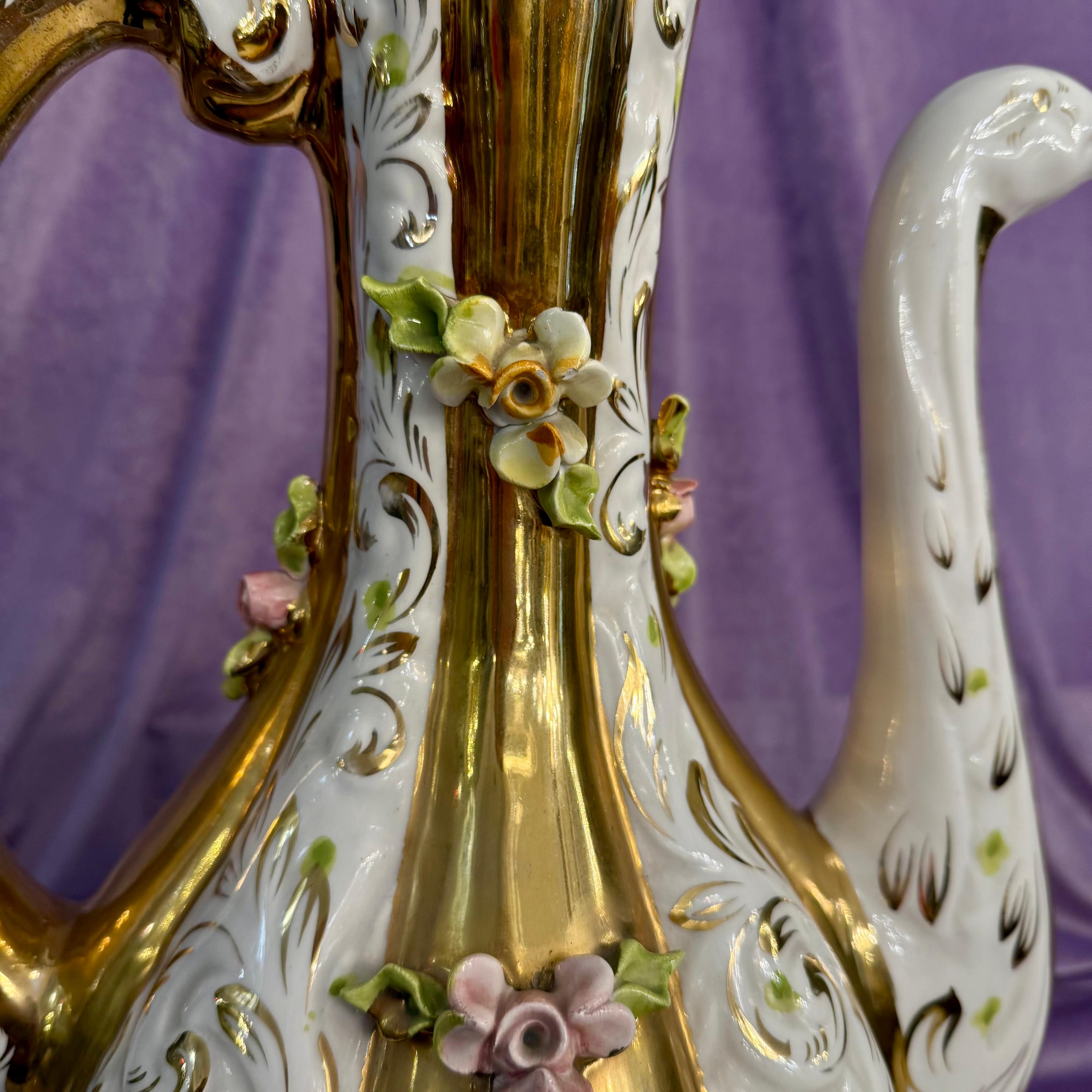 Vintage Italian Painted Ceramic Urn