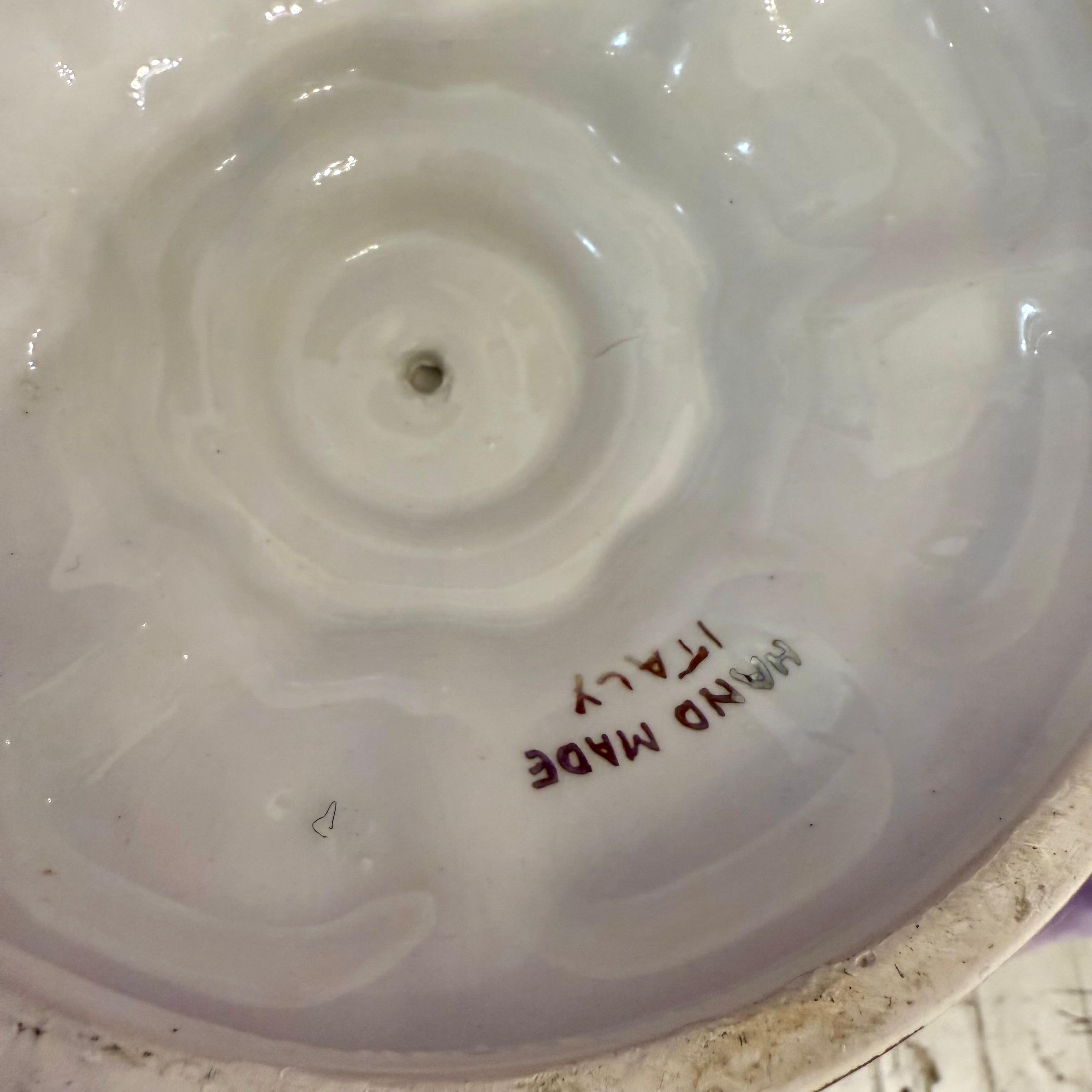 Vintage Italian Painted Ceramic Urn