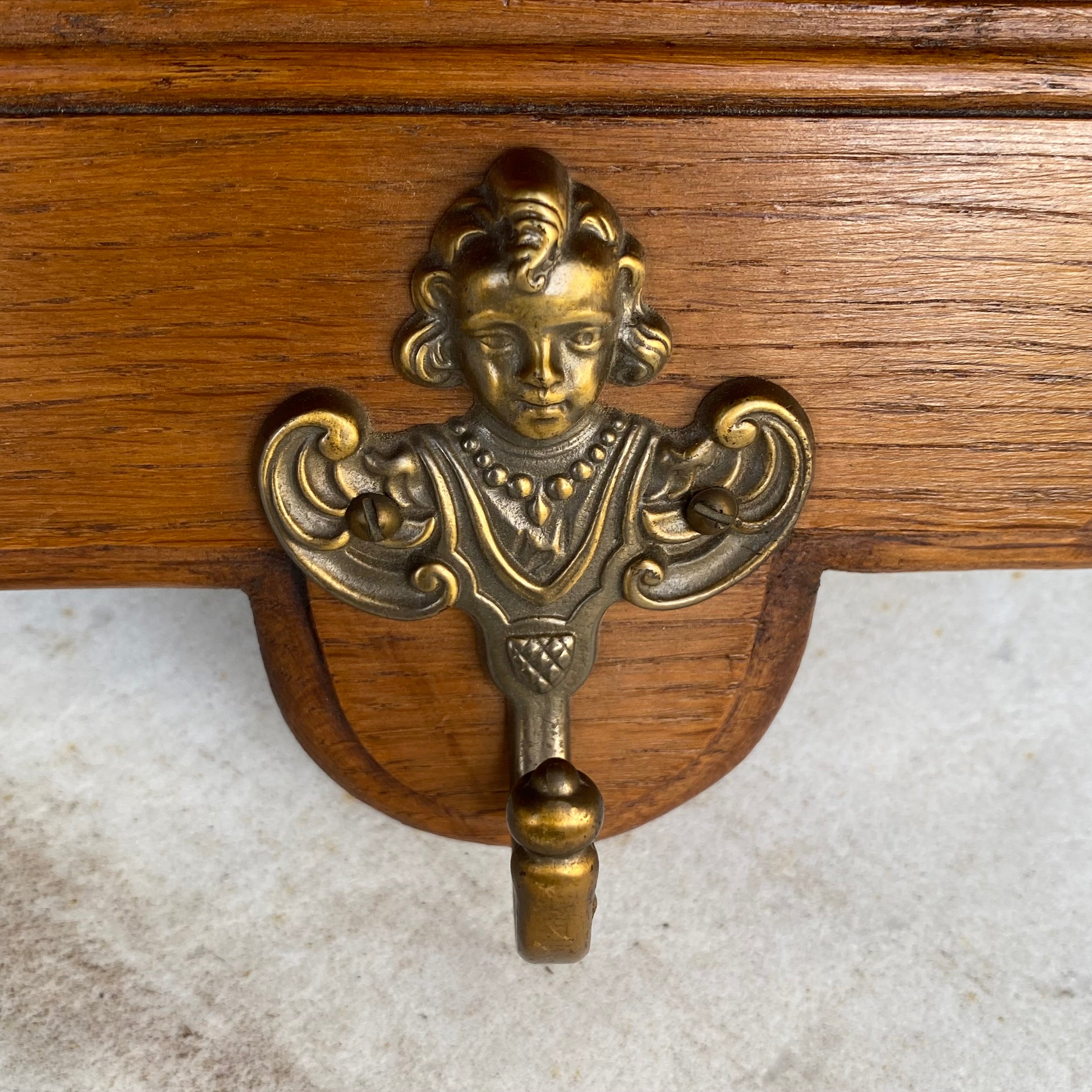 Antique French Oak Coat Rack - SOLD