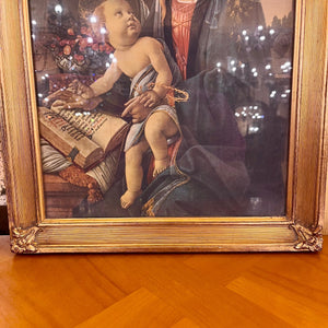 Antique Italian Gilt Frame Painting of Madonna & Baby Jesus - SOLD