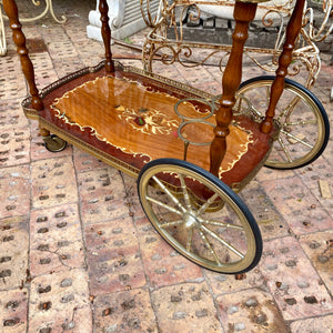 Vintage Italian Inlaid Drinks Trolley - SOLD