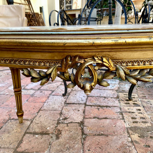 Beautiful Coffee Table With Cream Marble Top