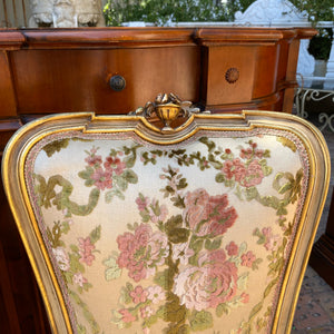 Antique Gilded Italian Salon Set in Beautiful Floral Upholstery - SOLD