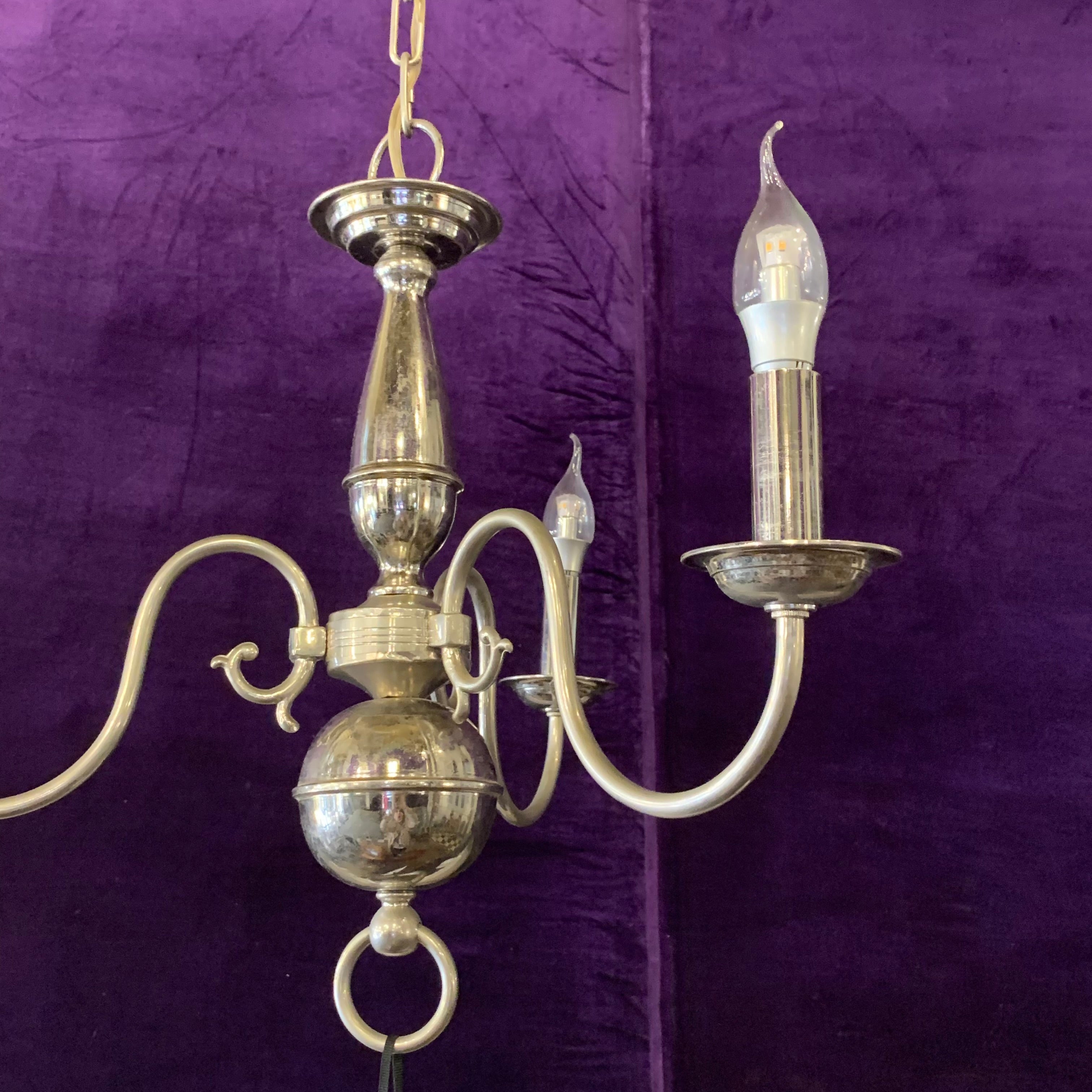 Antique Nickel Flemish Chandelier